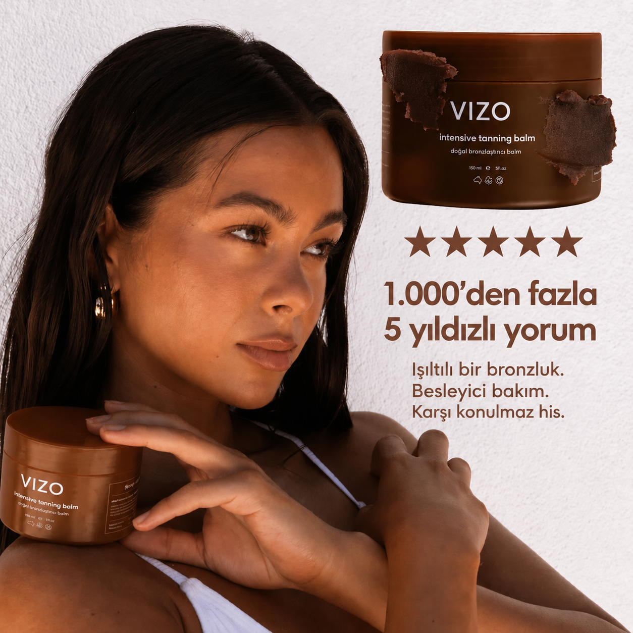 Vizo™ Lüks Bronzluk Deneyimi Sunan Besleyici Cilt Balmı