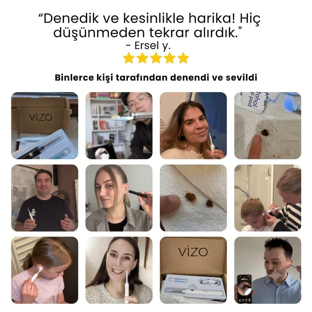 Vizo Kameralı Kulak Temizleme Cihazı