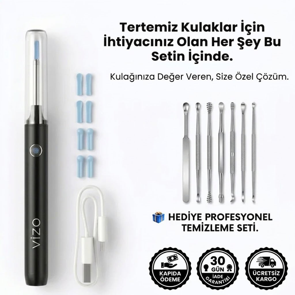 Vizo Kameralı Kulak Temizleme Cihazı